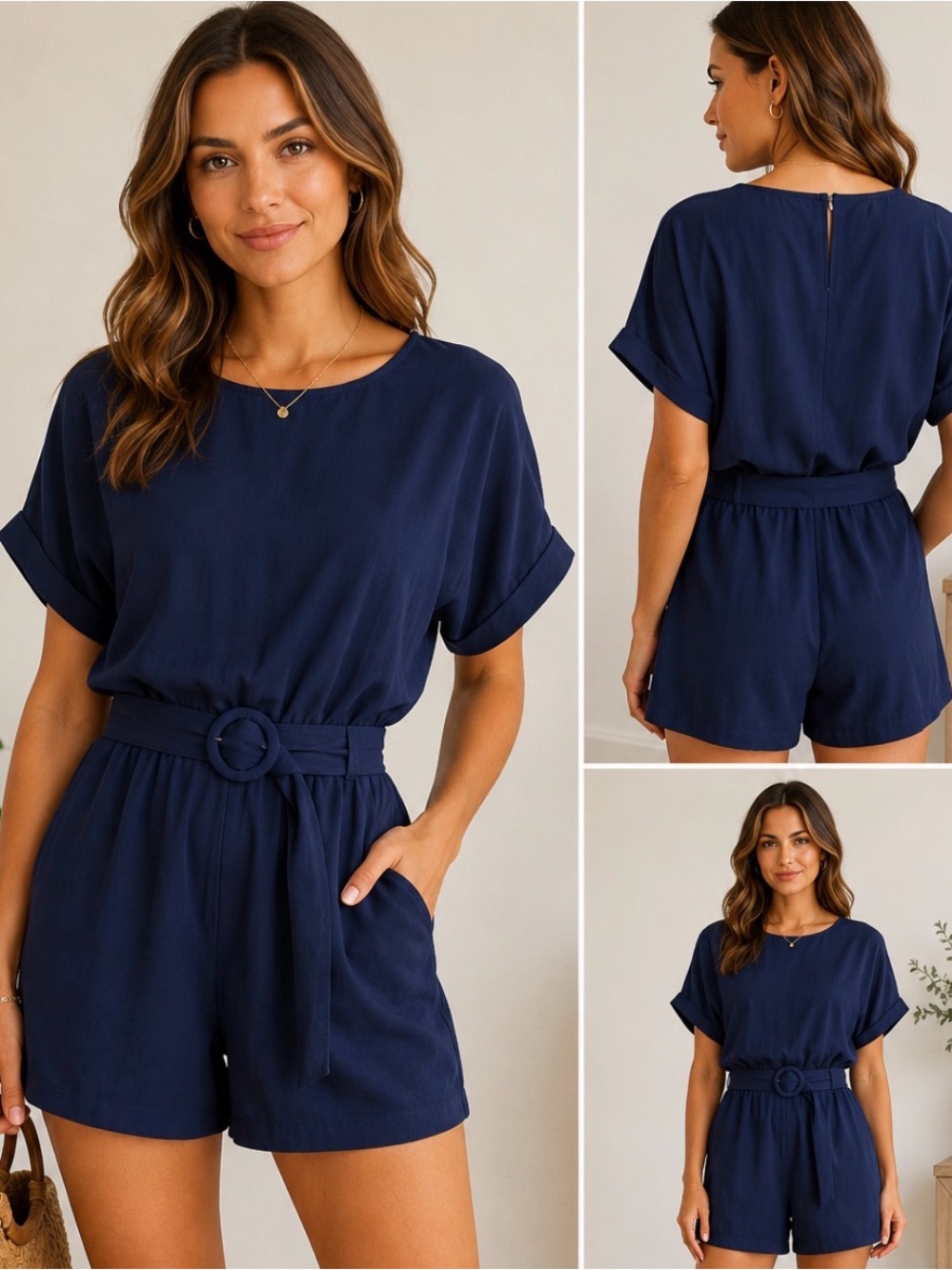 Day & Night Navy Blue Romper – NWT Boutique | Size Medium